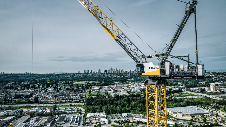 Construction d’un gratte-ciel de 182 mètres de haut : une nouvelle grue Liebherr à l’œuvre au Canada